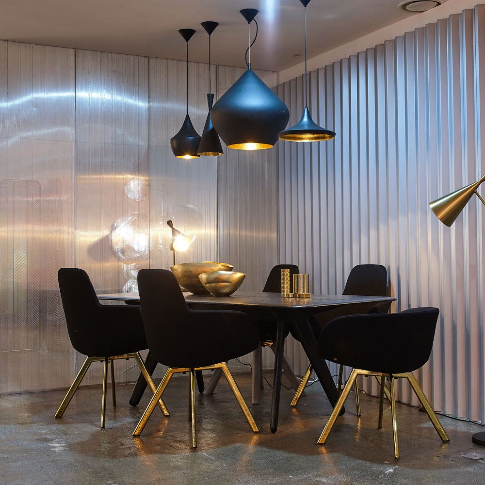 Beat LED Table Lamp in living room.