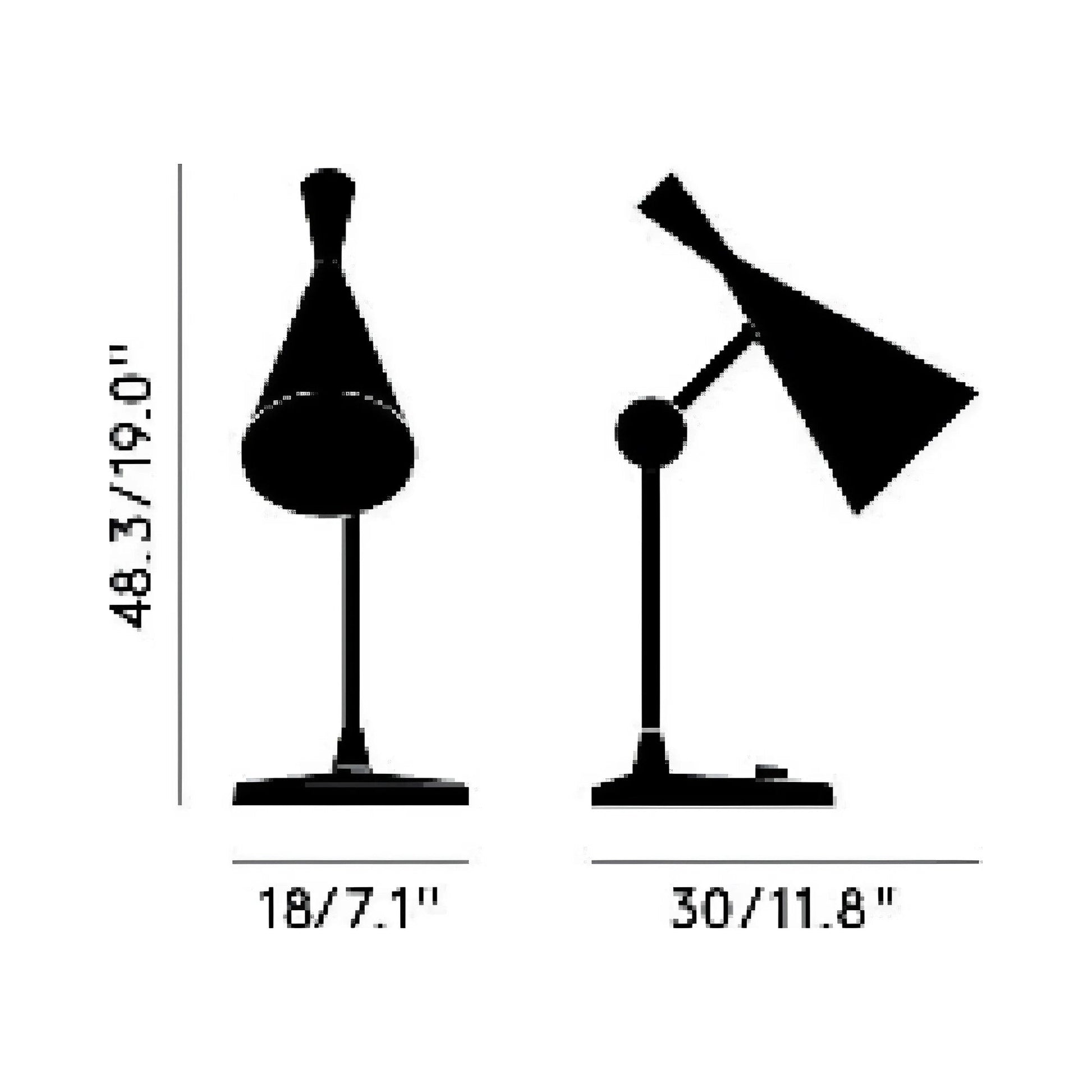 Beat LED Table Lamp - line drawing.