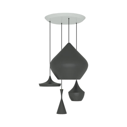 Beat Range Round LED Multi Light Pendant Light.