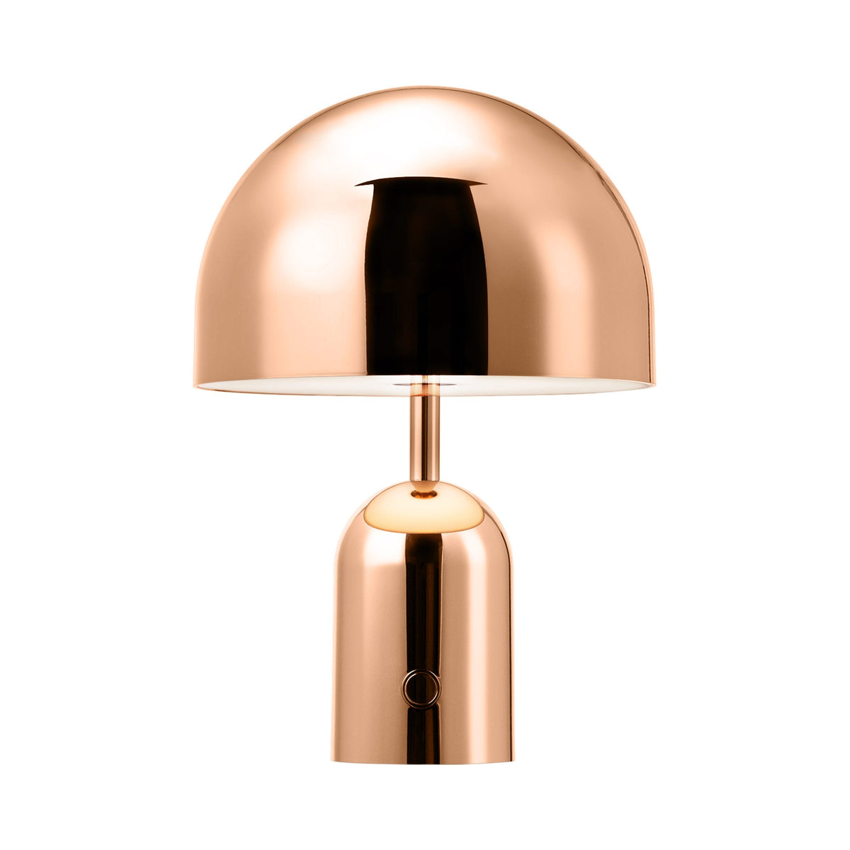 Bell LED Portable Table Lamp in Copper.