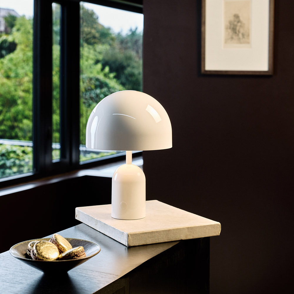 Bell LED Portable Table Lamp in living room.