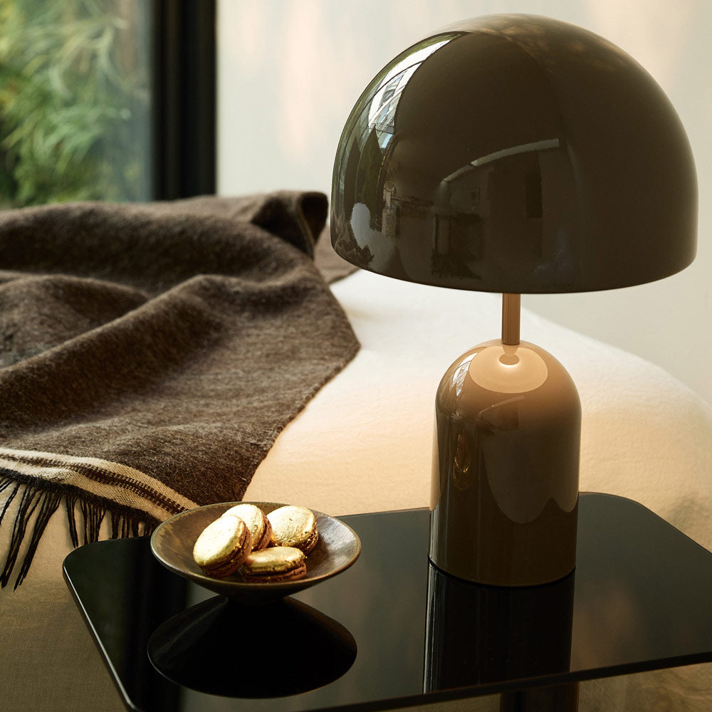 Bell LED Table Lamp in bedroom.