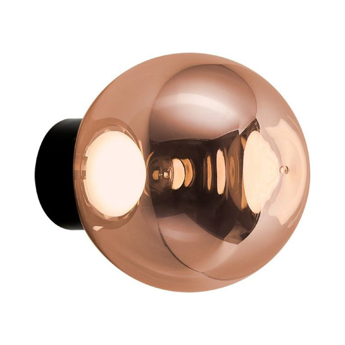 Globe LED Wall Light in Copper.