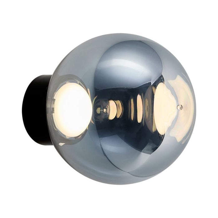 Globe LED Wall Light in Silver.