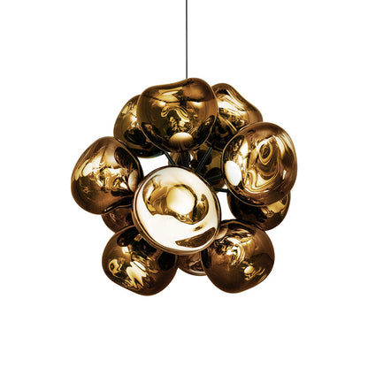 Melt Burst LED Chandelier in Bronze.