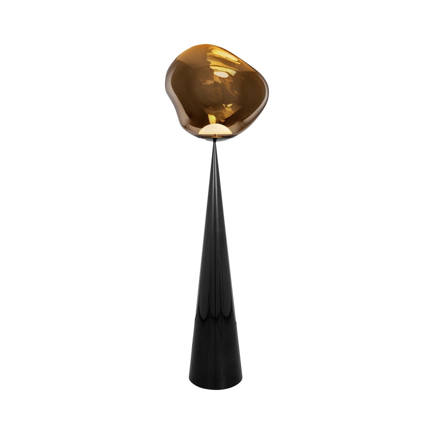 Melt Cone Fat LED Floor Lamp in Bronze.