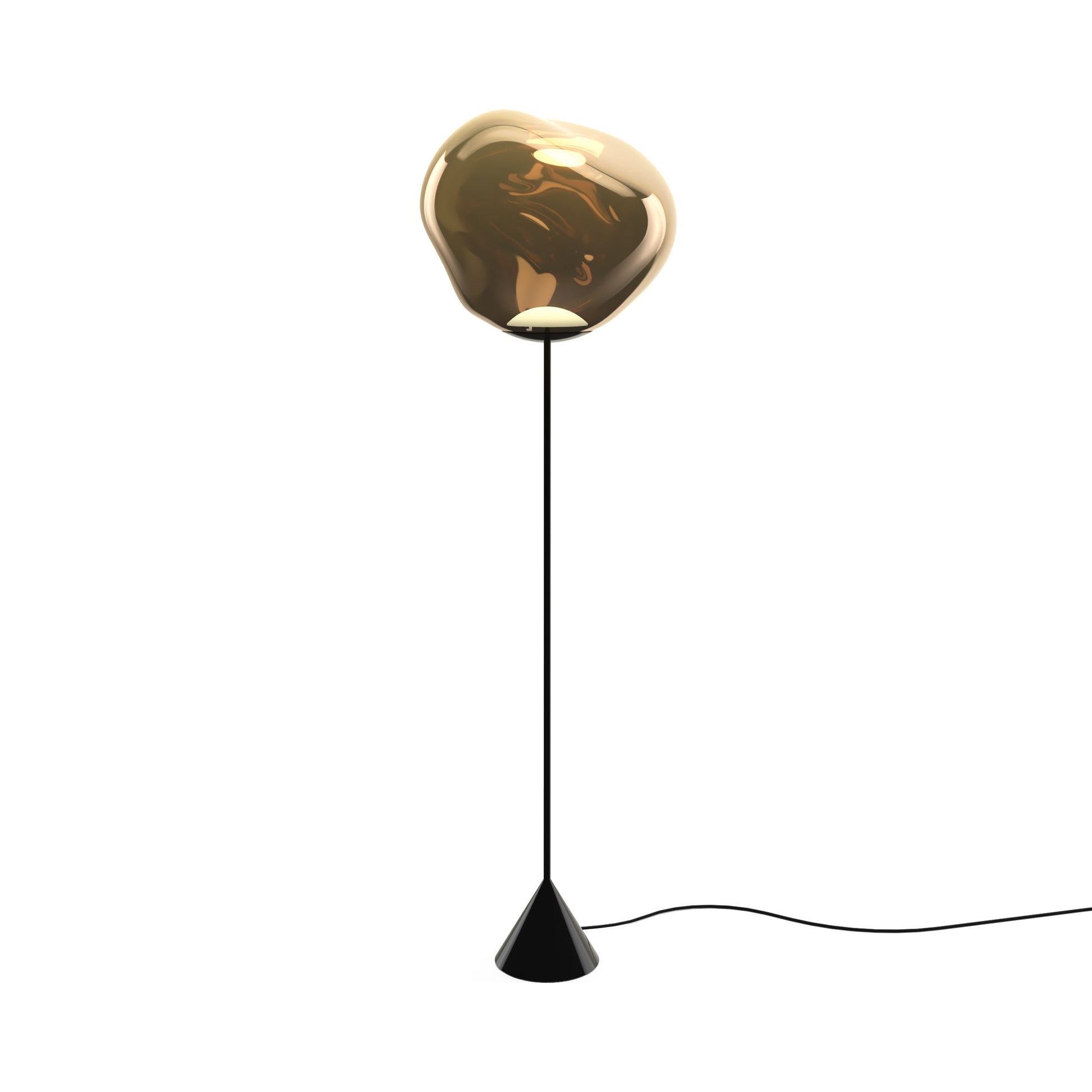 Melt Cone Slim LED Floor Lamp in Bronze.