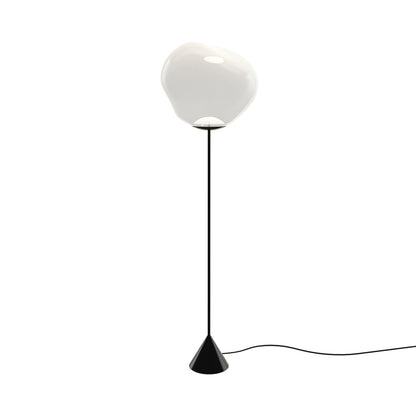 Melt Cone Slim LED Floor Lamp in Opal.