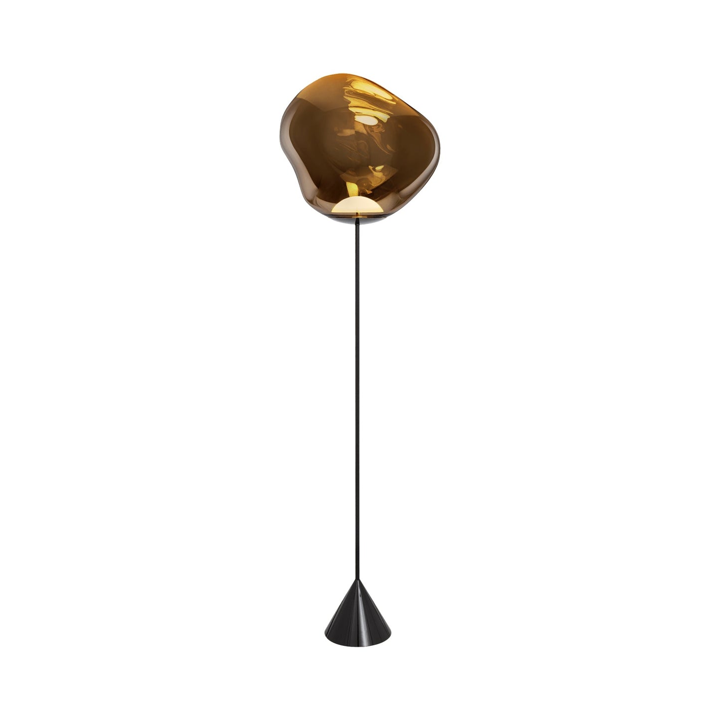 Melt Cone Slim LED Floor Lamp in Bronze.