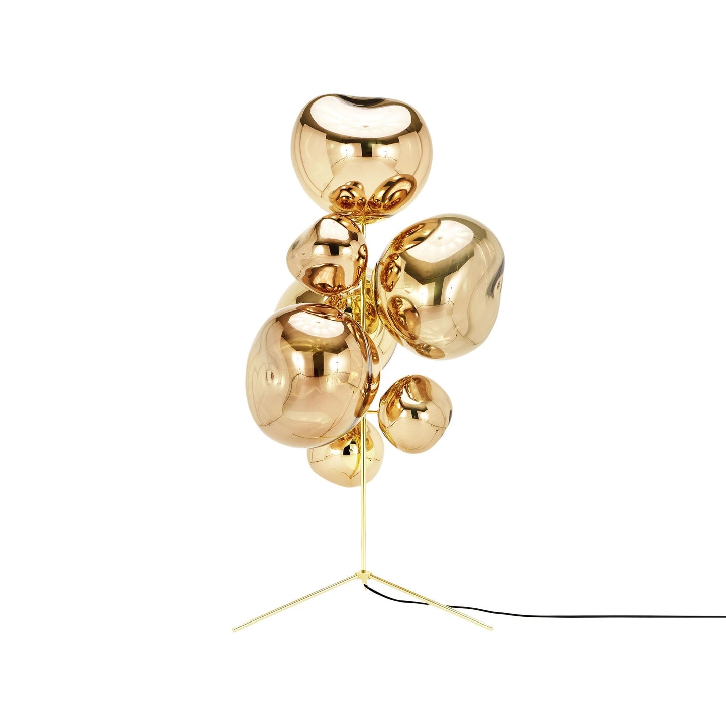 Melt LED Floor Lamp in Gold.