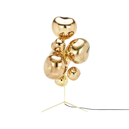 Melt LED Floor Lamp in Gold.