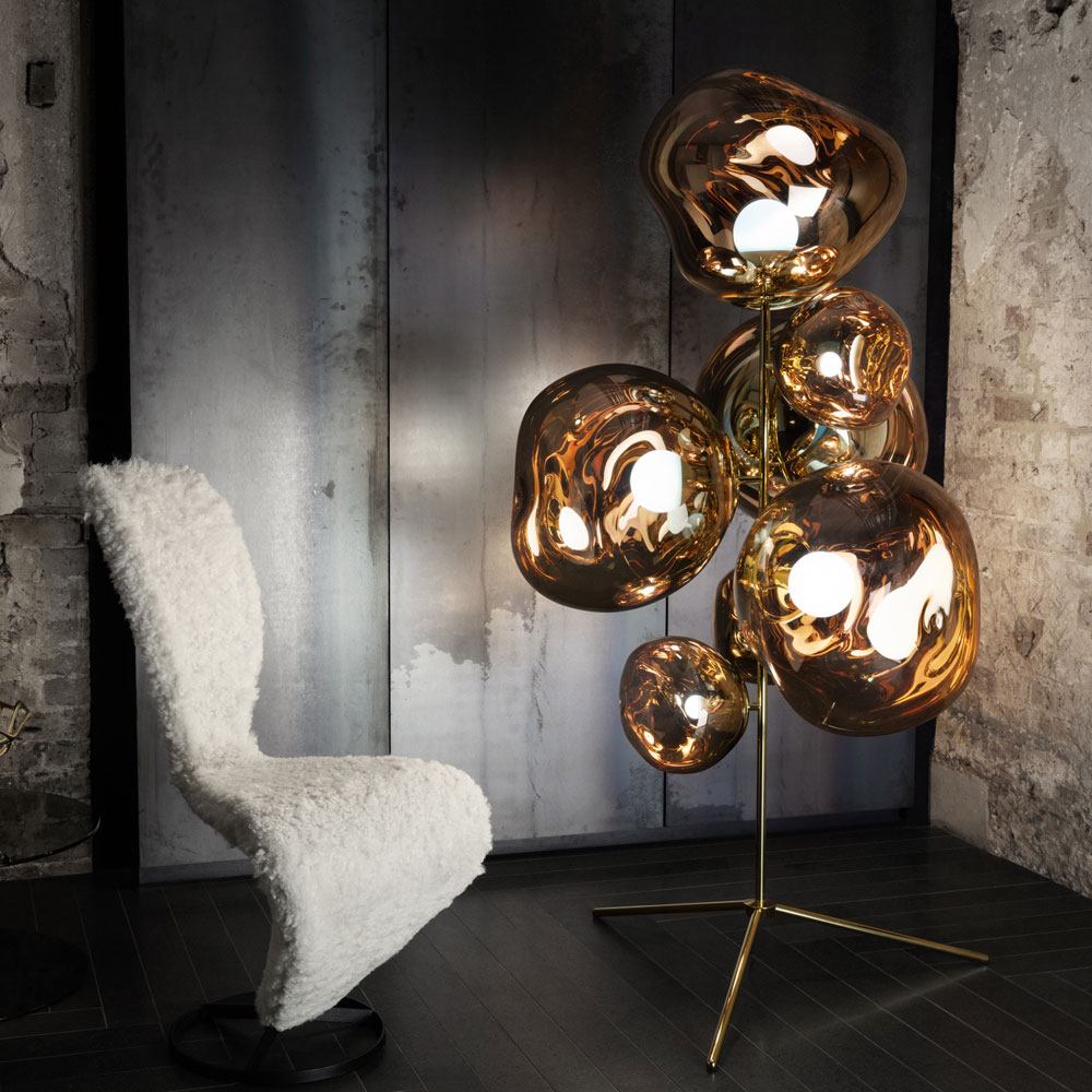 Melt LED Floor Lamp in living room.