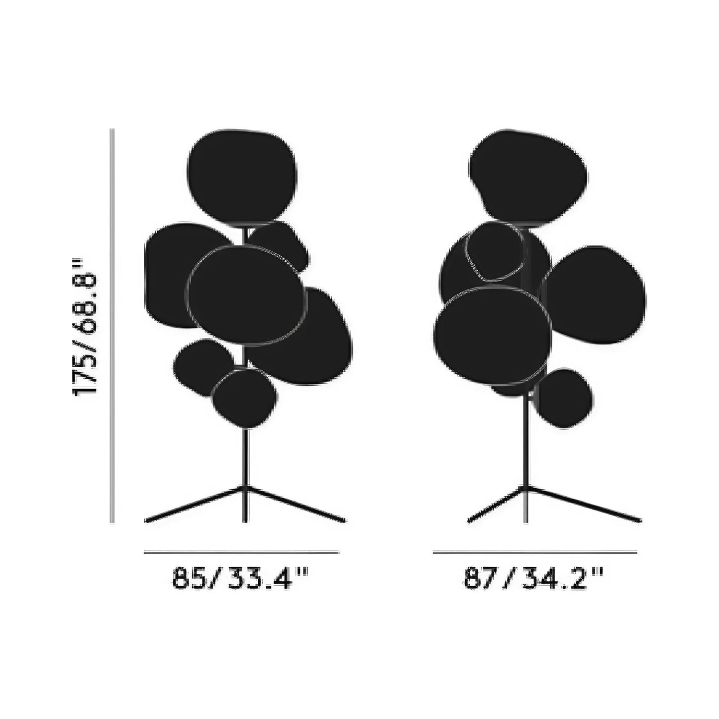 Melt LED Floor Lamp - line drawing.