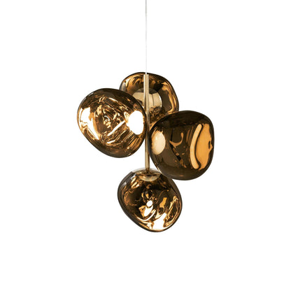 Melt LED Mini Chandelier in Bronze.
