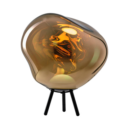 Melt Portable LED Floor Lamp in Gold.