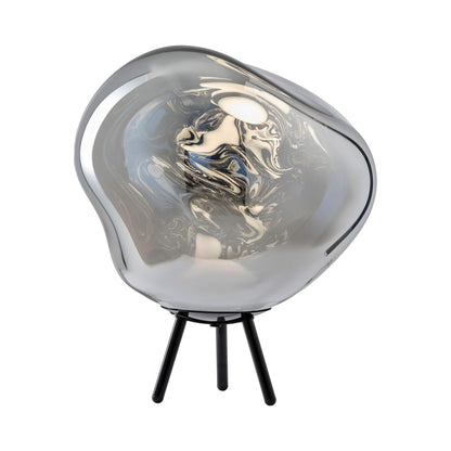 Melt Portable LED Floor Lamp in Silver.