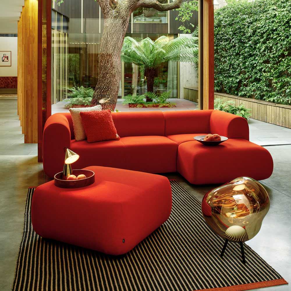 Melt Portable LED Floor Lamp in living room.