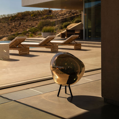 Melt Portable LED Floor Lamp in Outside Area.
