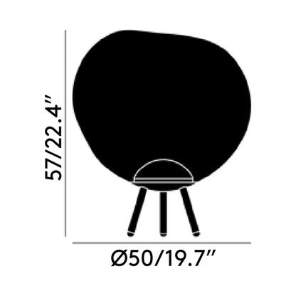 Melt Portable LED Floor Lamp - line drawing.