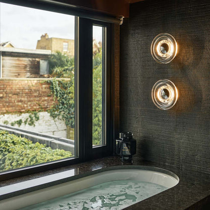 Press LED Mini Wall Light in bathroom.