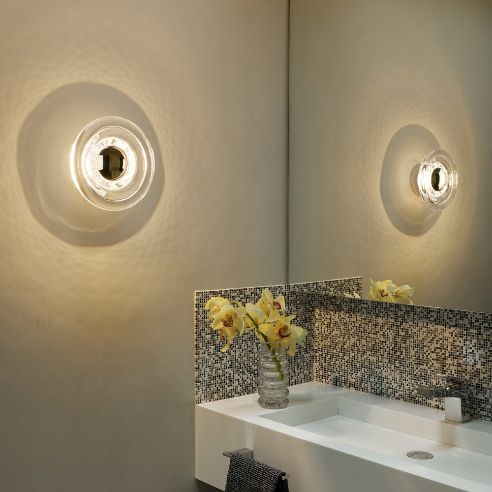 Press LED Mini Wall Light in bathroom.