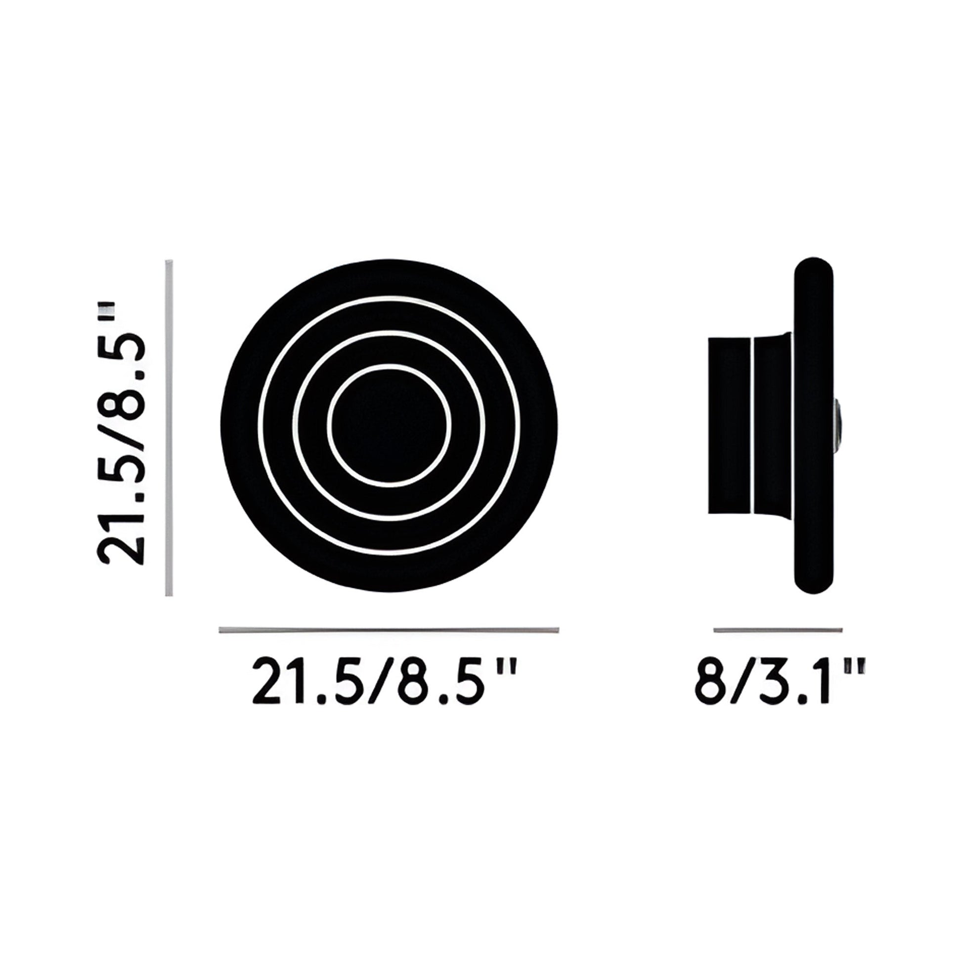 Press LED Mini Wall Light - line drawing.