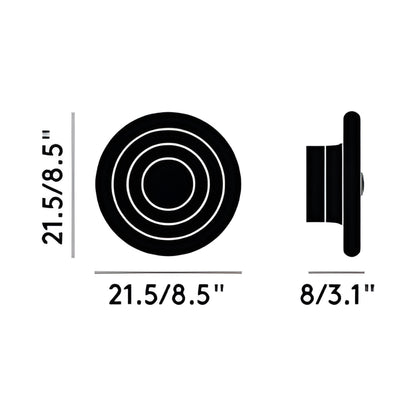 Press LED Mini Wall Light - line drawing.