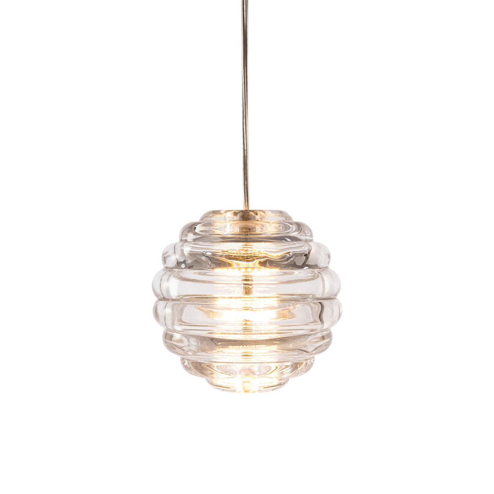 Press Sphere LED Mini Pendant Light in Clear.