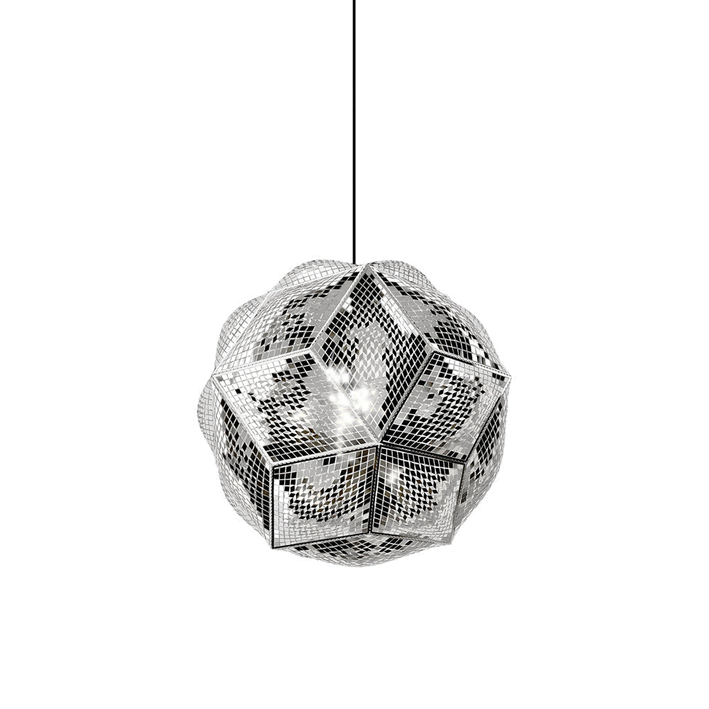 Puff Pendant Light in Stainless Steel.