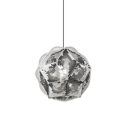 Puff Pendant Light in Stainless Steel.