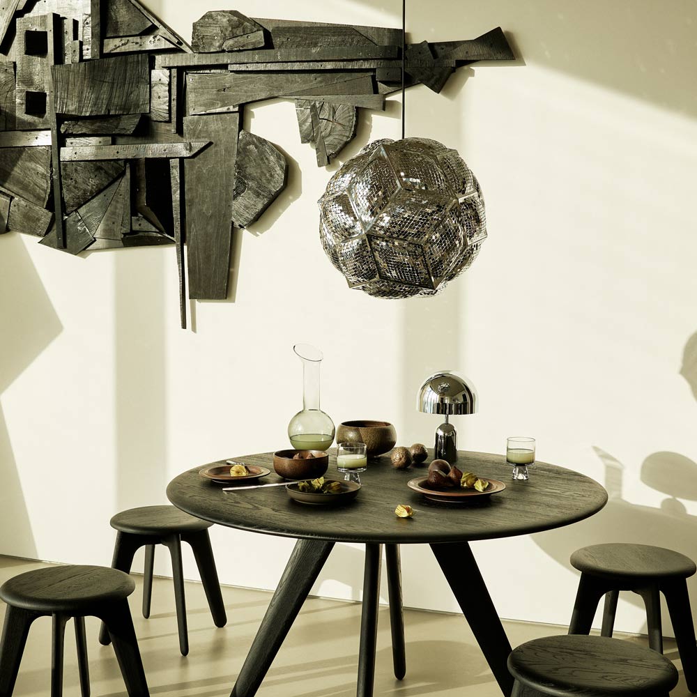 Puff Pendant Light in dining room.