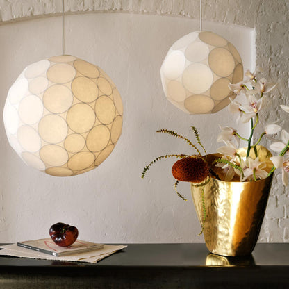 Soft Pendant Light in living room.