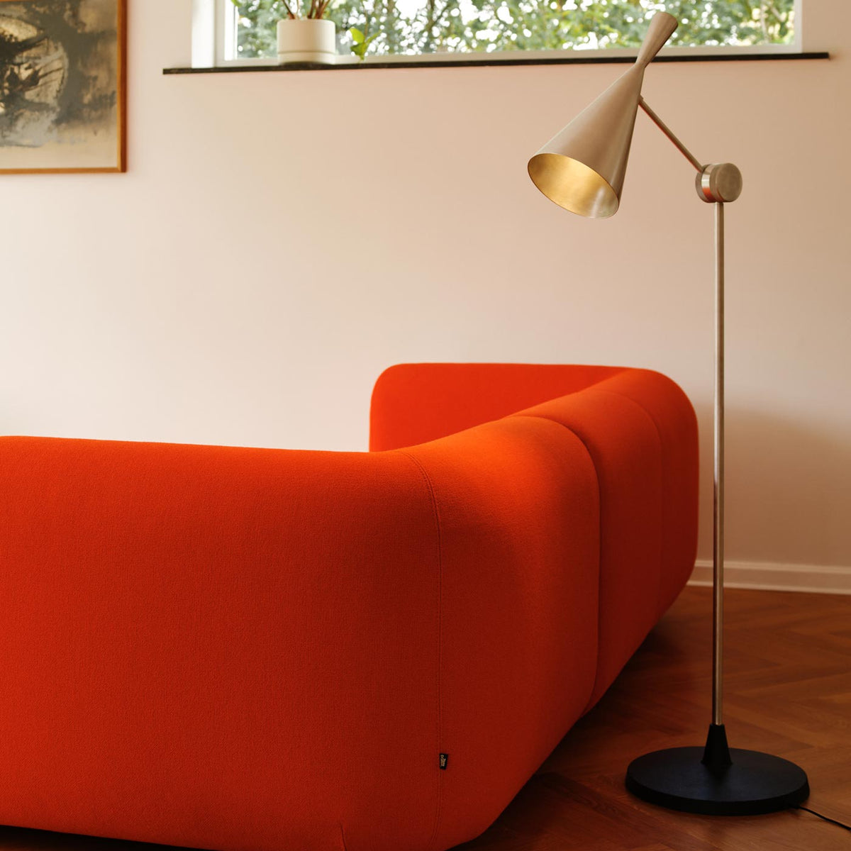 Unbeaten LED Floor Lamp in living room.