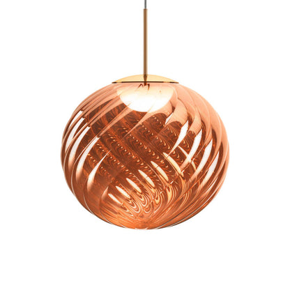Whirl LED Pendant Light in Copper (17.7-Inch).