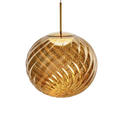 Whirl LED Pendant Light in Gold (17.7-Inch).