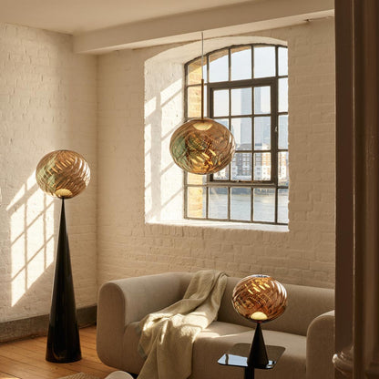 Whirl LED Pendant Light in living room.