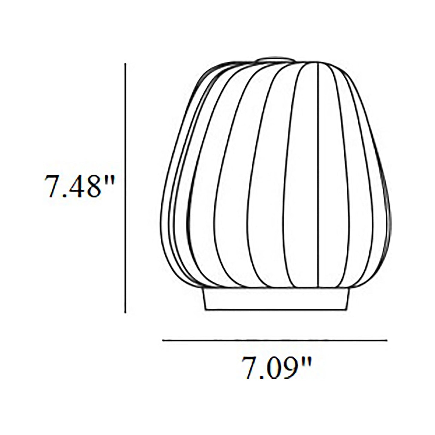 ST906 Mini Table Lamp - line drawing.