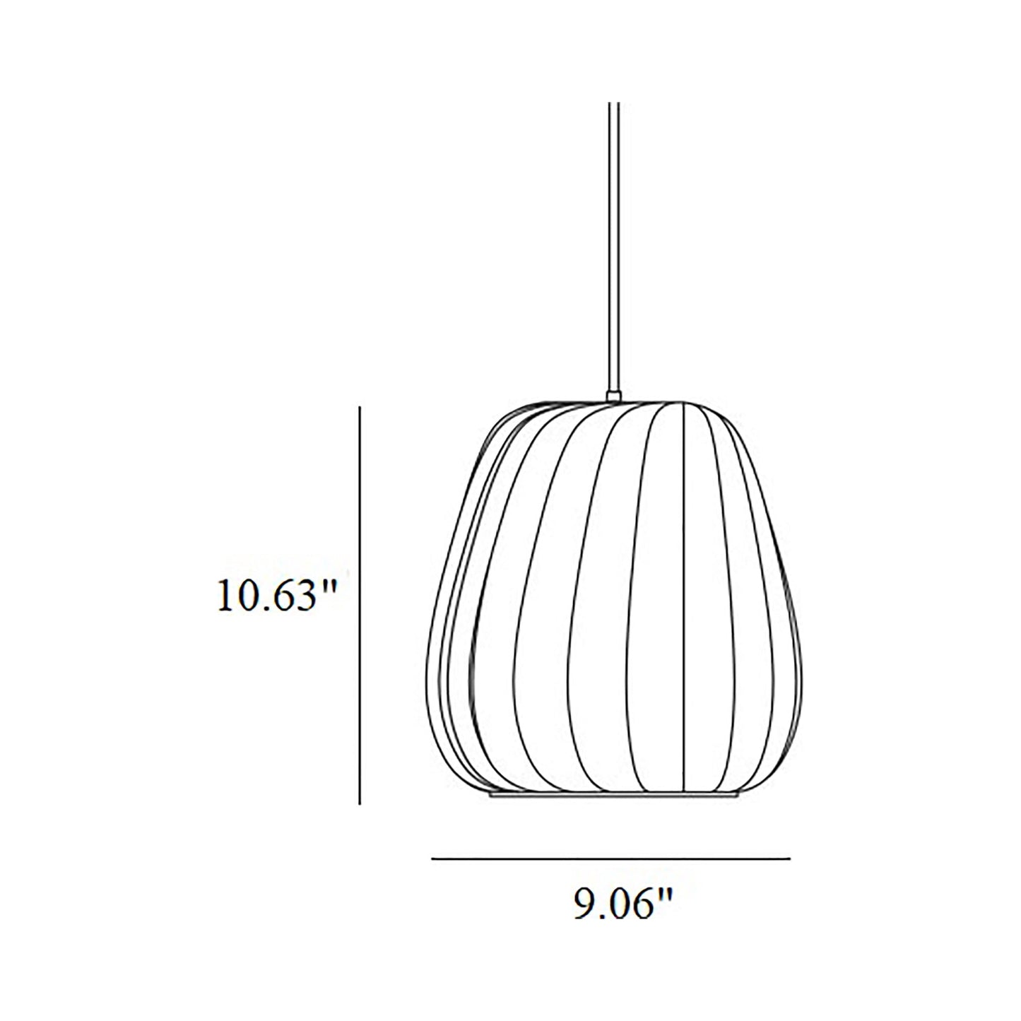 ST906 Pendant Light - line drawing.