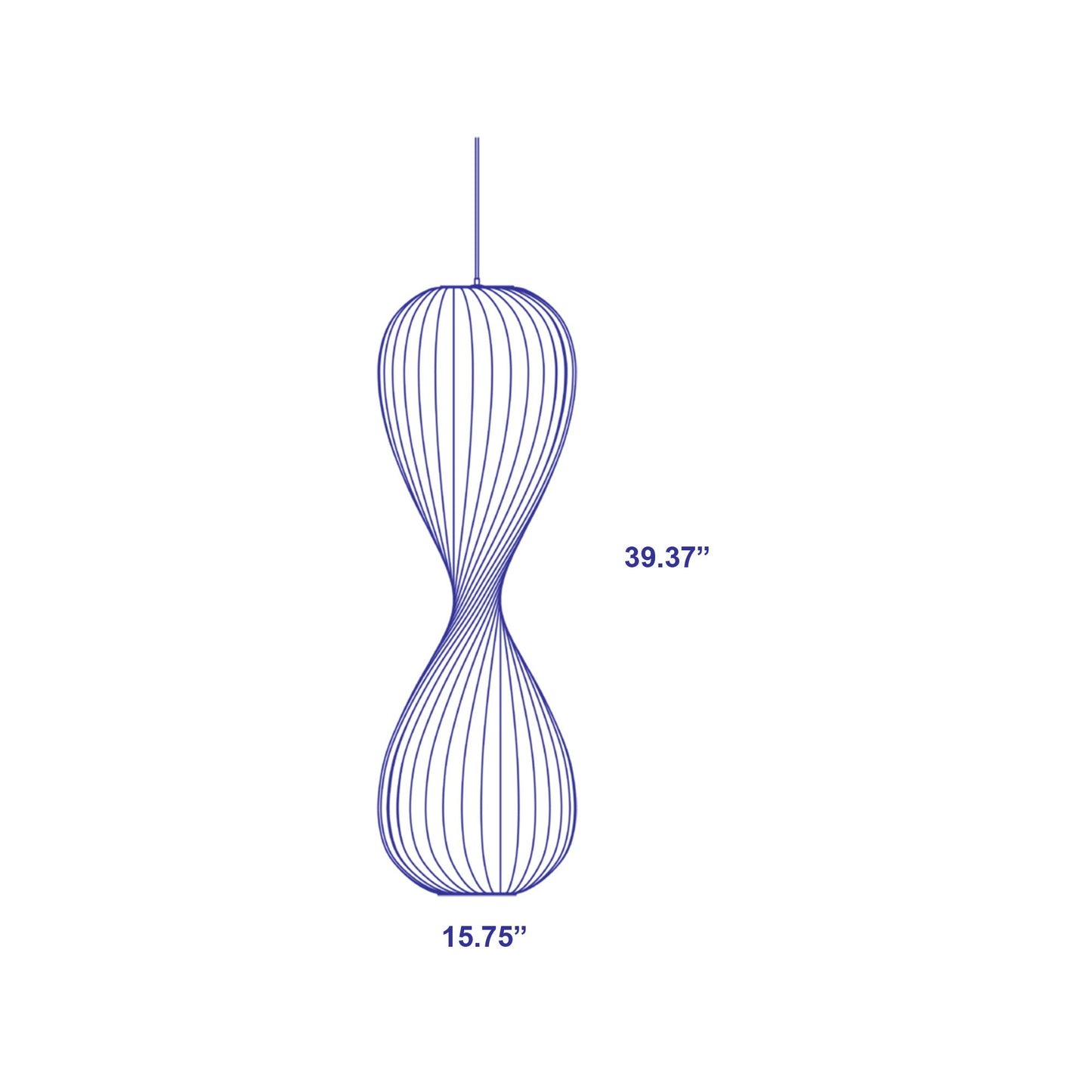 TR10 Pendant Light - line drawing.