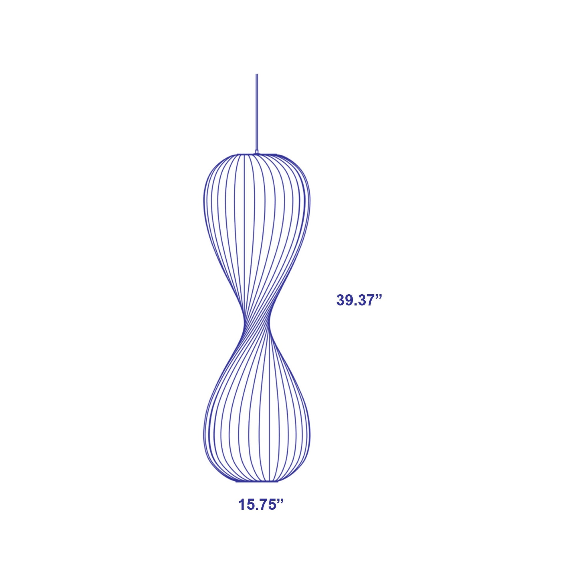 TR10 Pendant Light - line drawing.
