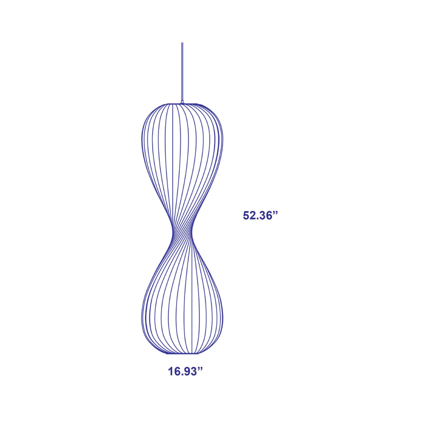 TR10 Pendant Light - line drawing.