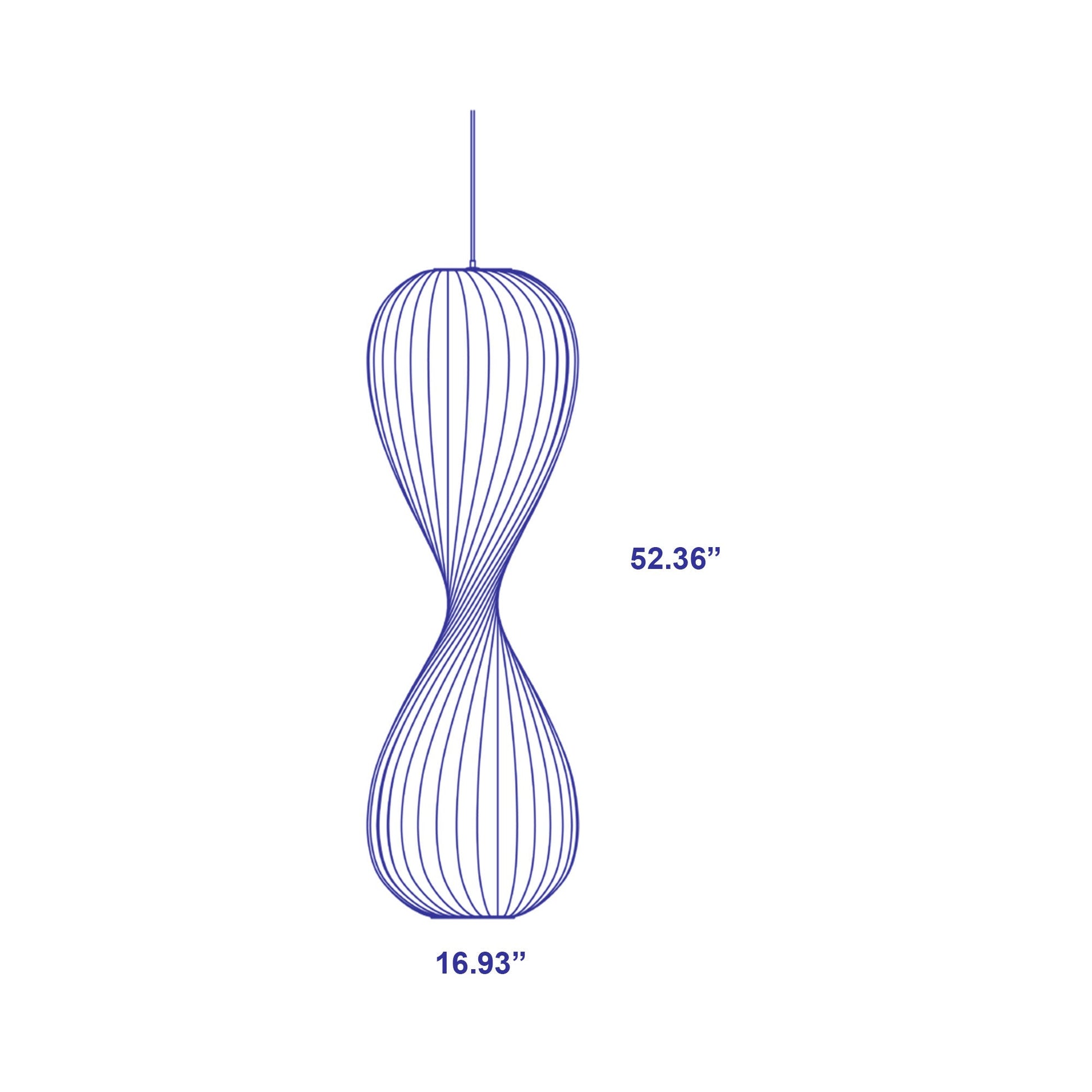 TR10 Pendant Light - line drawing.