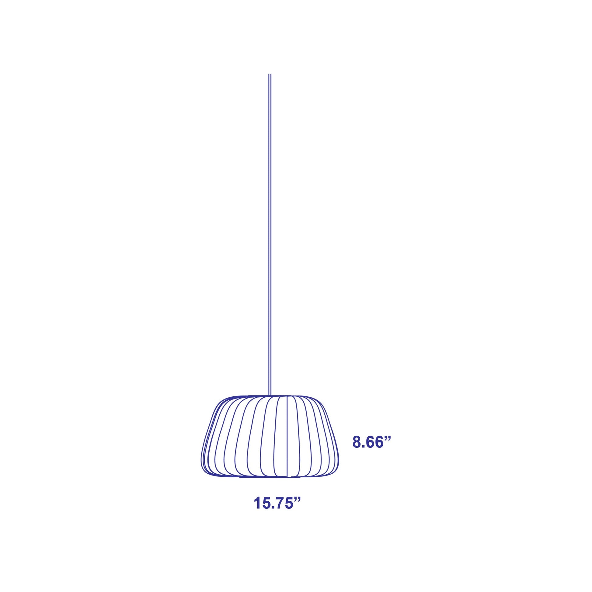 TR19 Pendant Light - line drawing.