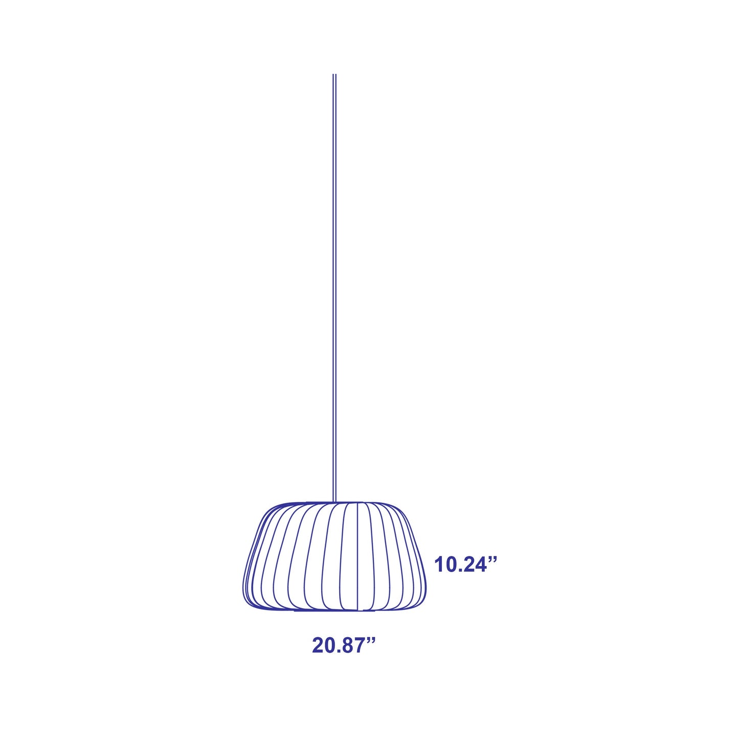 TR19 Pendant Light - line drawing.
