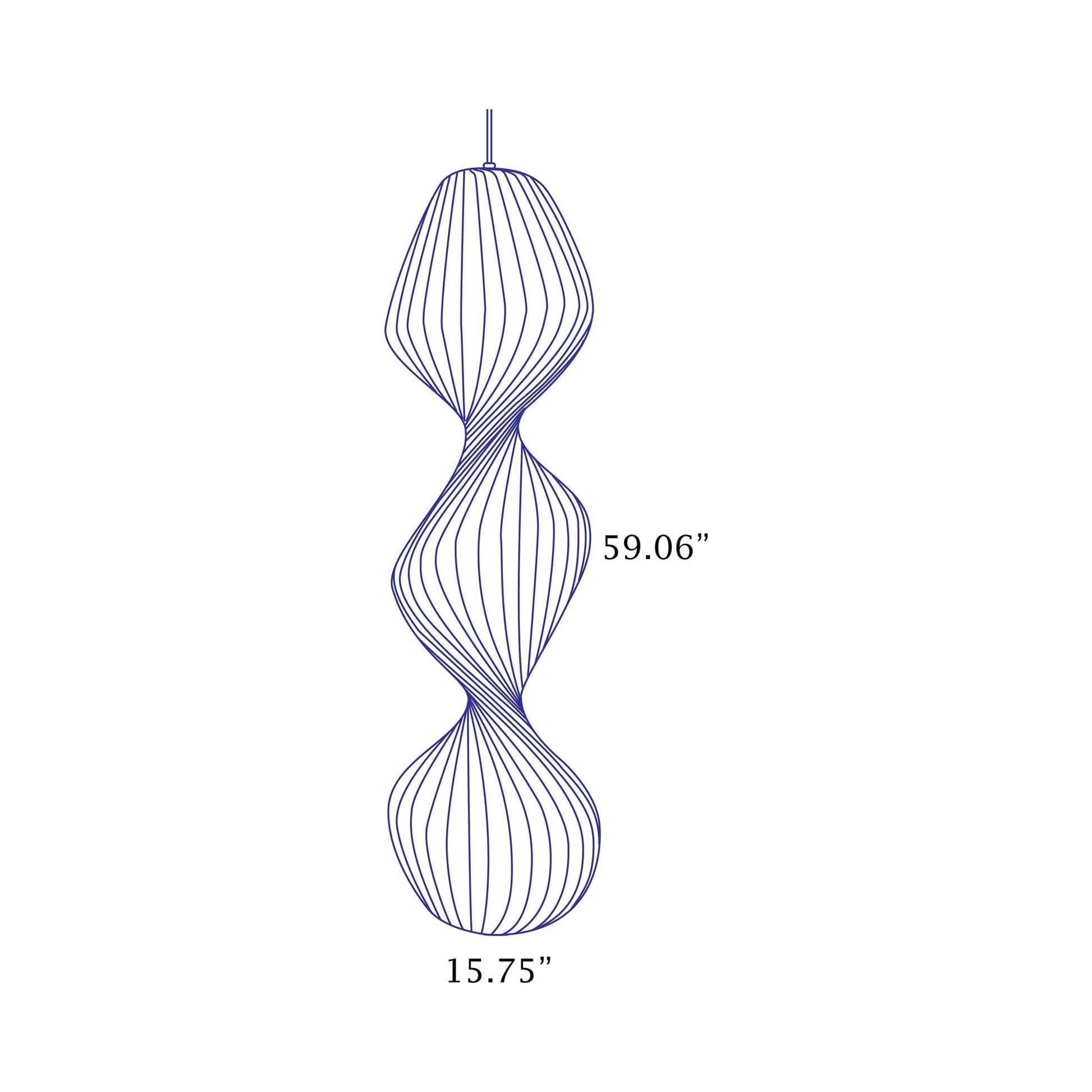 TR33 Pendant Light - line drawing.