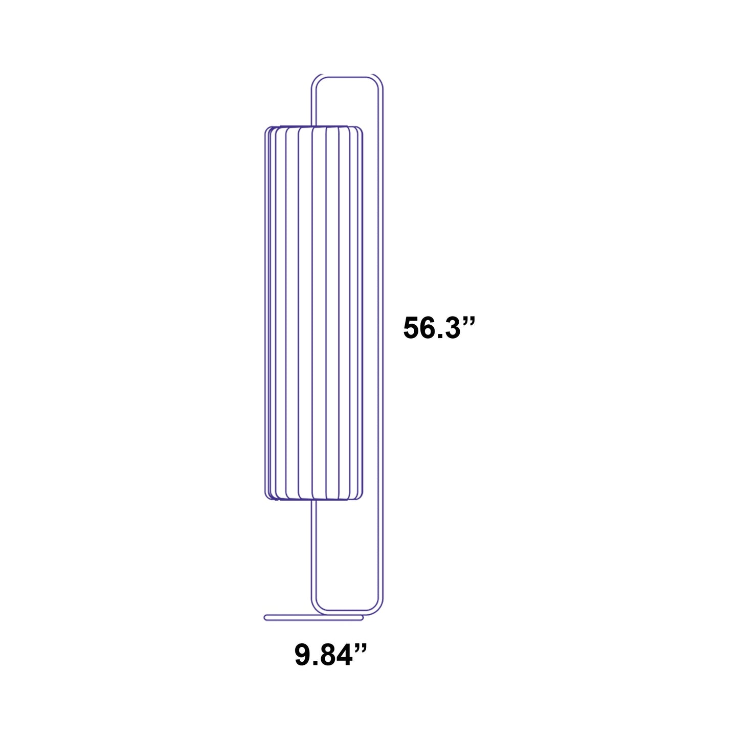 TR37 Floor Lamp - line drawing.