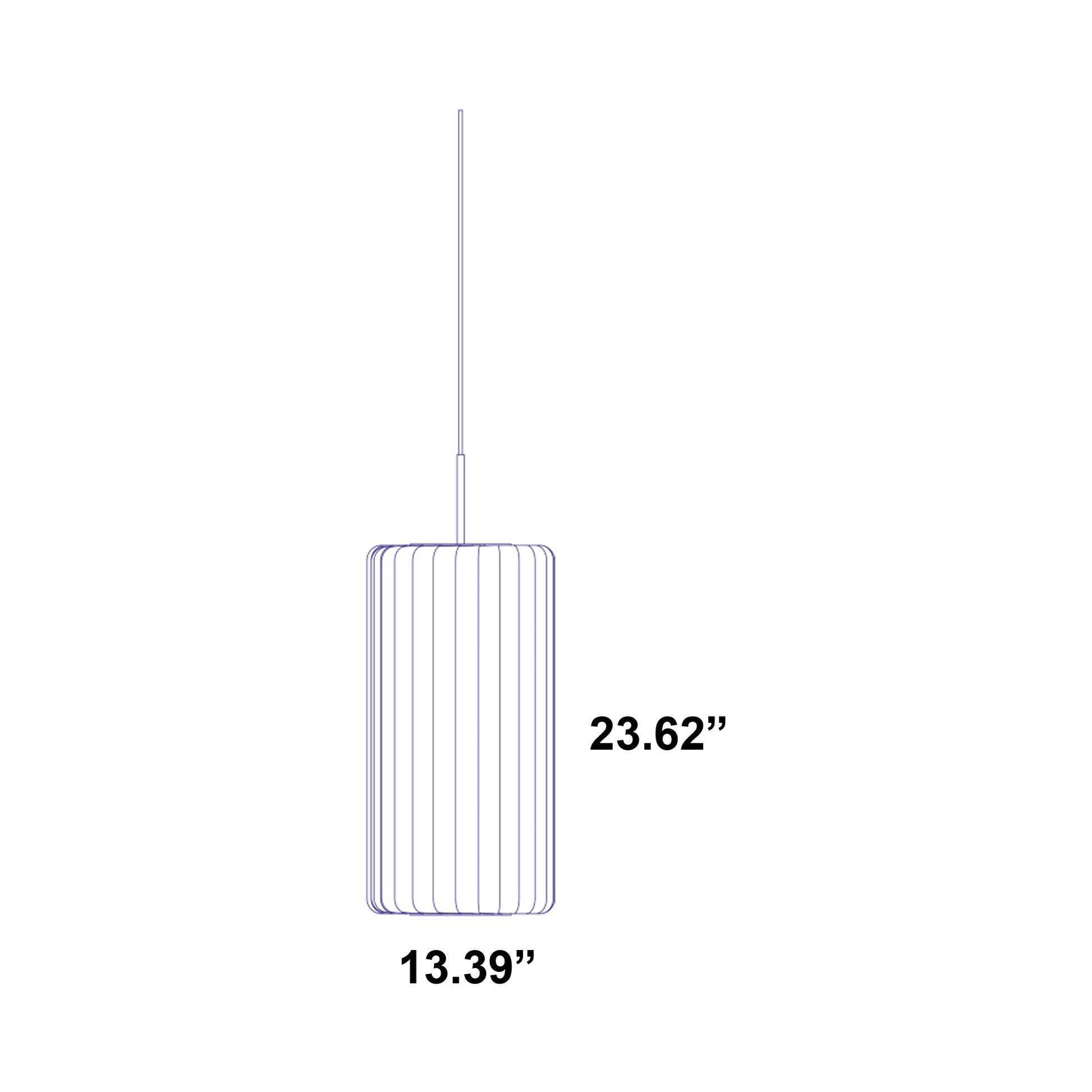 TR37 Pendant Light - line drawing.