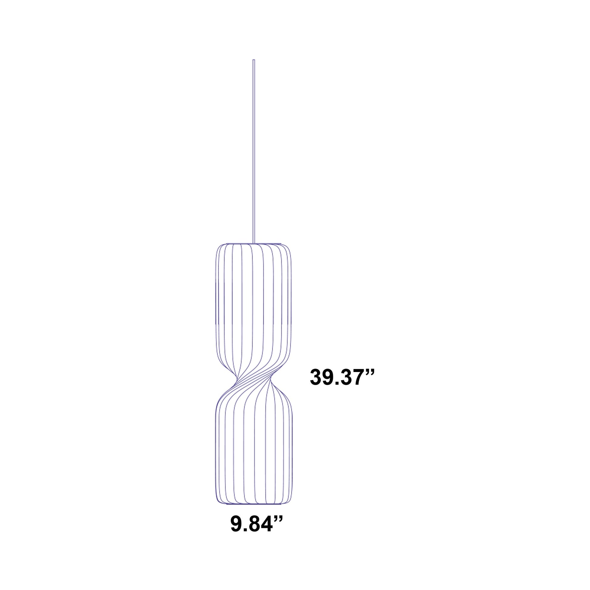 TR41 Pendant Light - line drawing.