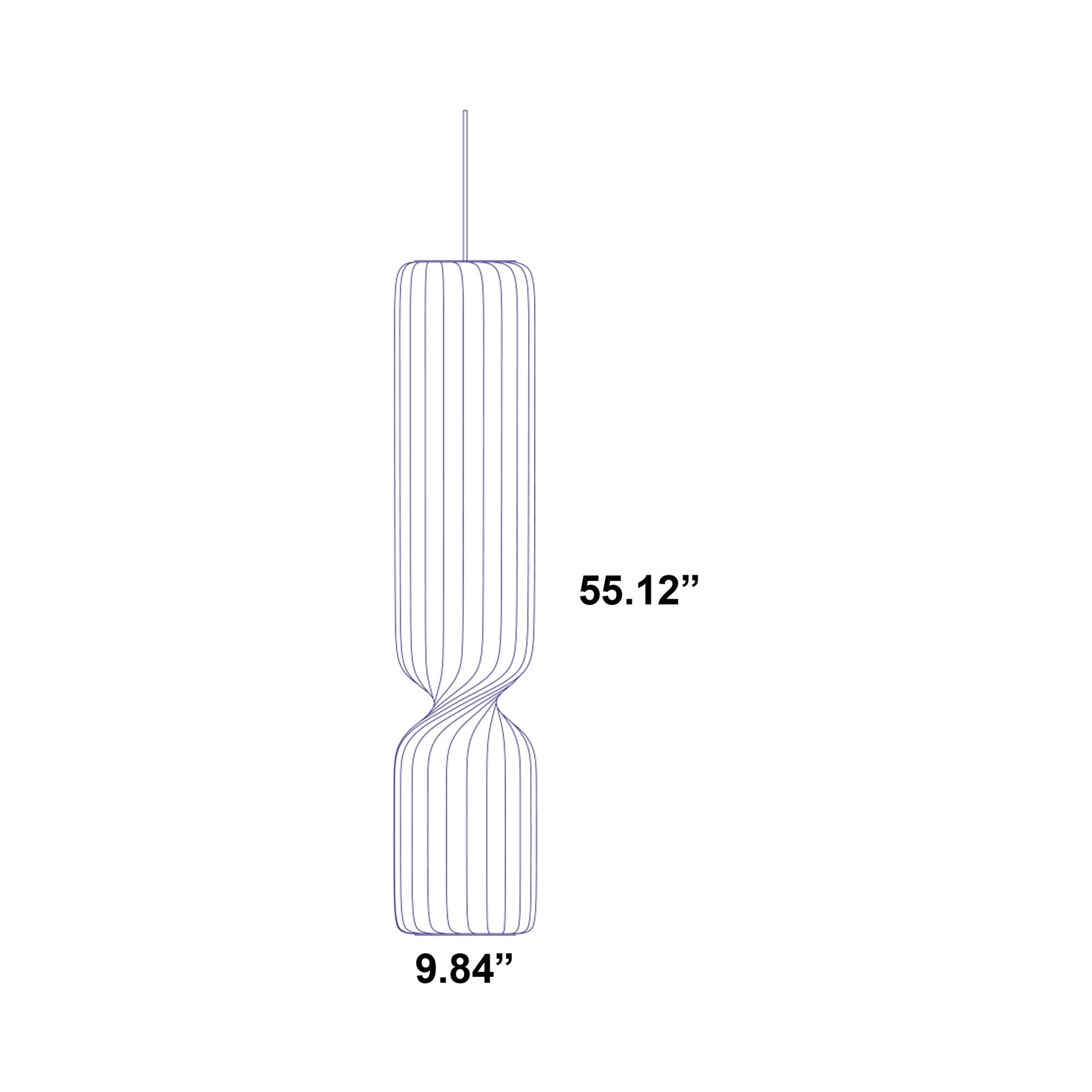 TR41 Pendant Light - line drawing.