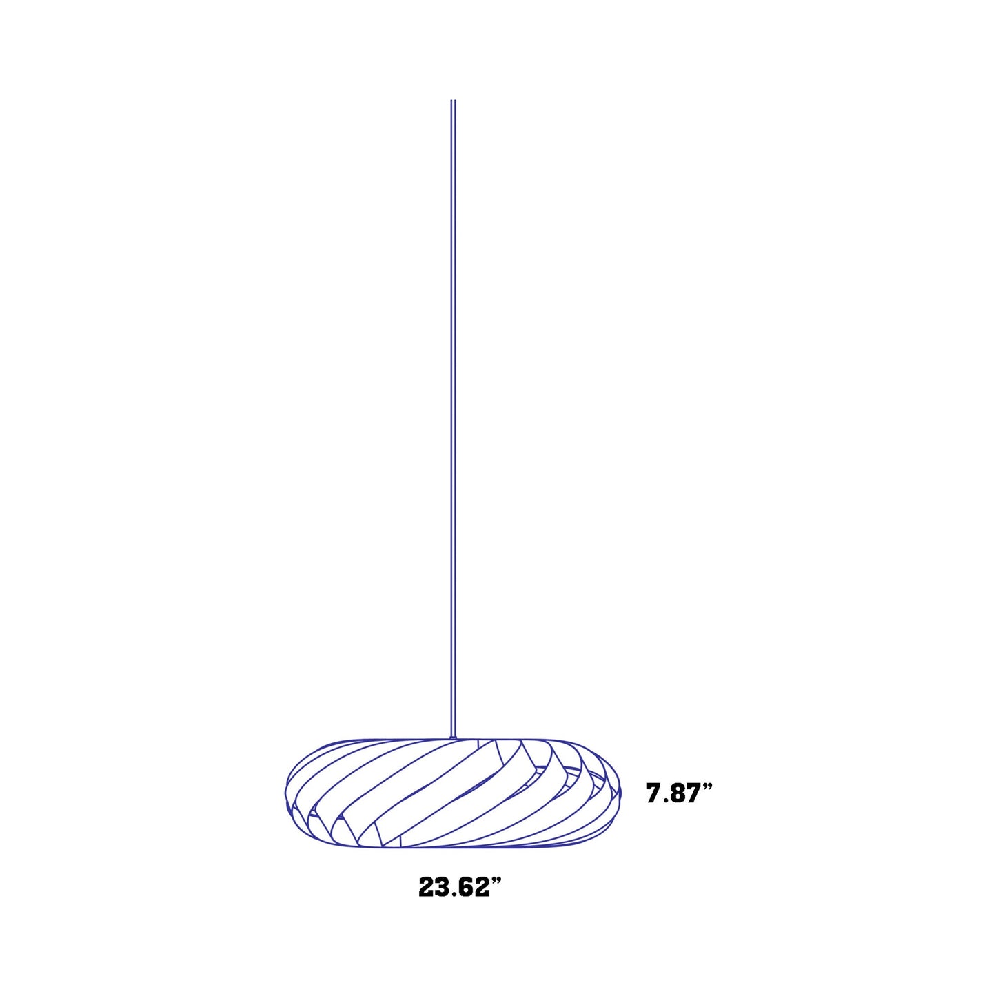 TR5 Pendant Light - line drawing.